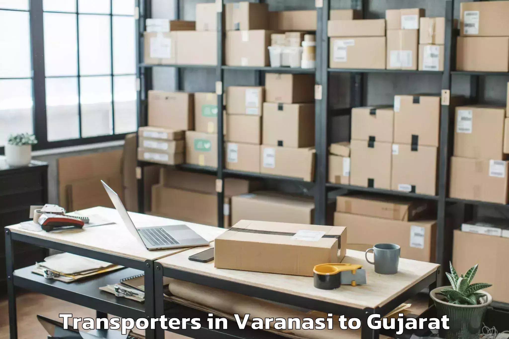 Top Varanasi to Vadnagar Transporters Available